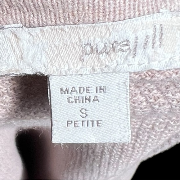 🌻J. Jill Boxy Oatmeal Color Waffle Cashmere Cotton Slub Knit Pullover S Petite - Picture 10 of 11